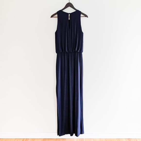 BA Nites Beaded Dress, Navy Blue, Size 8 - Picture 4 of 7